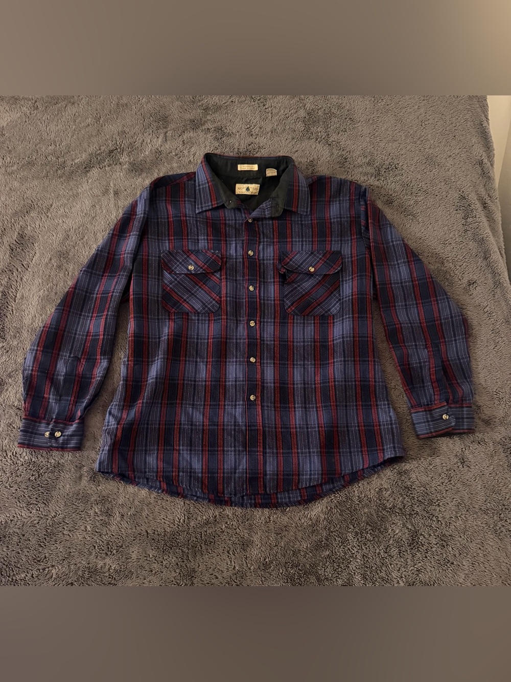 Northwest Territory Blue and Red Plaid Button-Down Shirt